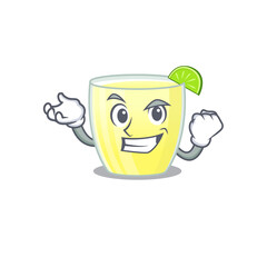 A funny cartoon design concept of daiquiri cocktail with happy face