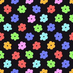 seamless pattern, flower art surface design for fabric scarf and decor