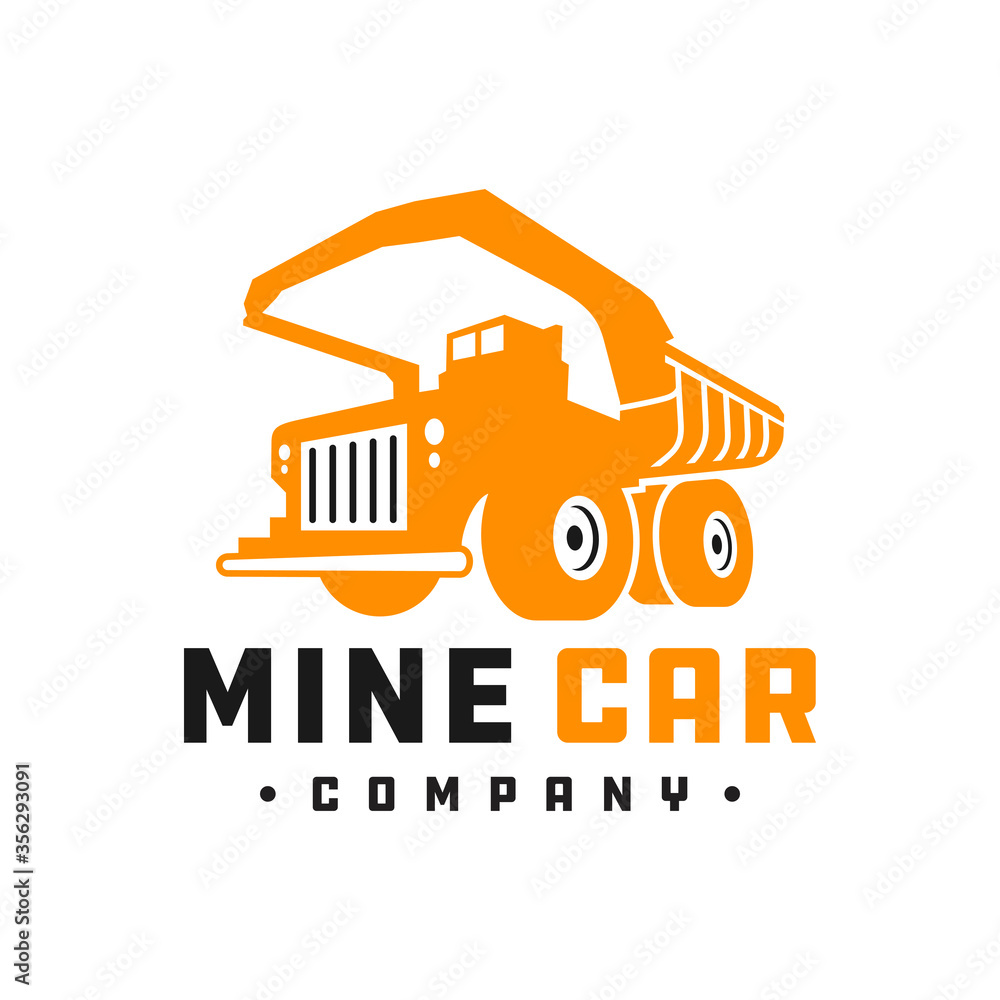 Canvas Prints mine truck car logo