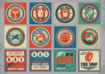 collection of car service icons