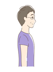 Fototapeta premium 笑顔な男性の横顔