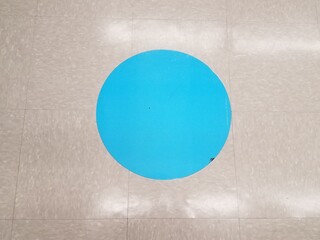blue dot on the floor