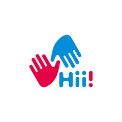 Fototapeta premium hi hand colorful symbol decoration vector