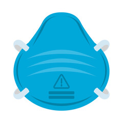 blue medical mask protection accessory icon