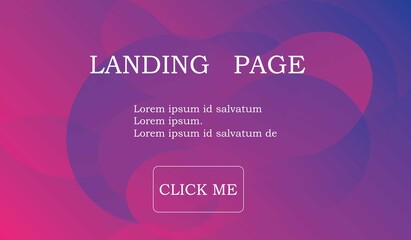 Landing page Template - Abstract design with geometric shapes - Trendy Pink Gradient