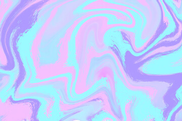 Fototapeta na wymiar Vibrant violet liquid color illustration. Pastel multicolored digital texture. Smudged paint cover template
