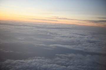 Fototapeta na wymiar sunrise form airplane view