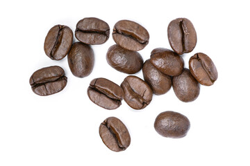  coffee beans caffeine esspresso seed isolated on white background. 