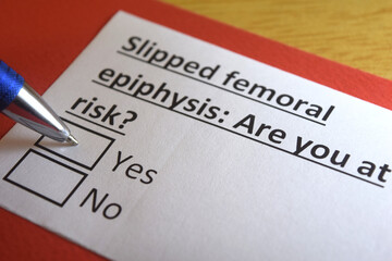 One person is answering question about slipped femoral epiphysis.