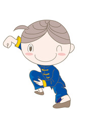 太極拳・ポーズをとる男性