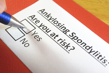 One person is answering question about ankylosing spondylitis.