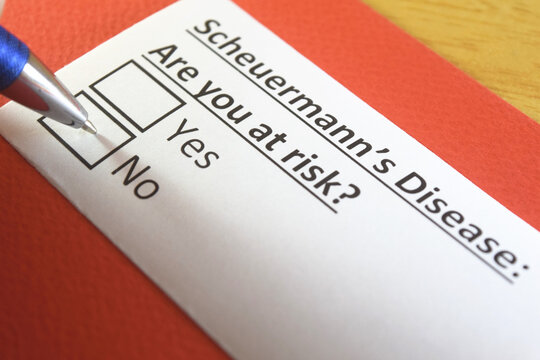One person is answering question about scheuermann's disease.