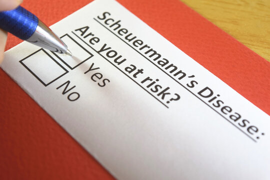One person is answering question about scheuermann's disease.