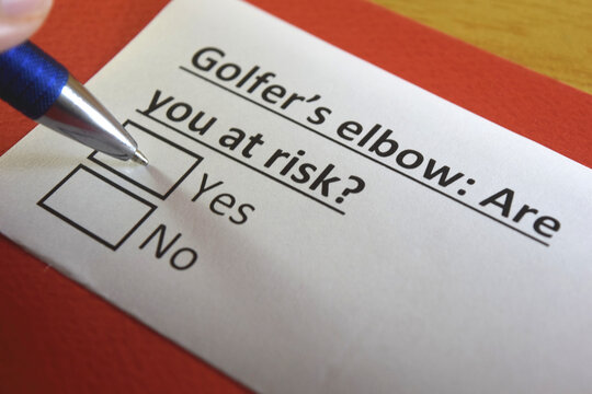 One person is answering question about golfer's elbow.