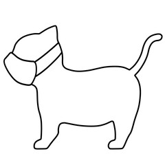 マスクをつけた猫 アイコン