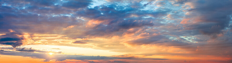 Panoramic Reall Sundown Sunrise Sanset Sky background