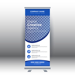 Creative abstract modern corporate business vertical roll up banner design template vector illustration concept exhibition advertising, presentation, cover publication.