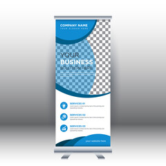 Creative abstract modern corporate business vertical roll up banner design template vector illustration concept exhibition advertising, presentation, cover publication.