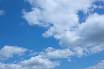 Naklejka na ściany i meble Beautiful sky with clouds and sunlight