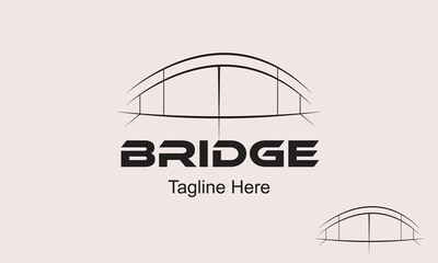 Bridge Logo Design Template-creative abstract bridge logo design for a construction company and other company.