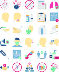 
Coronavirus Vector icons set every single icons can be easily edited or modify 
