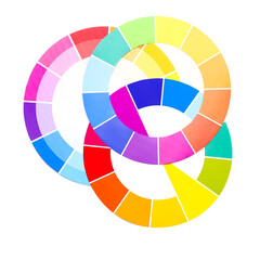 Obraz premium Color palettes on white background