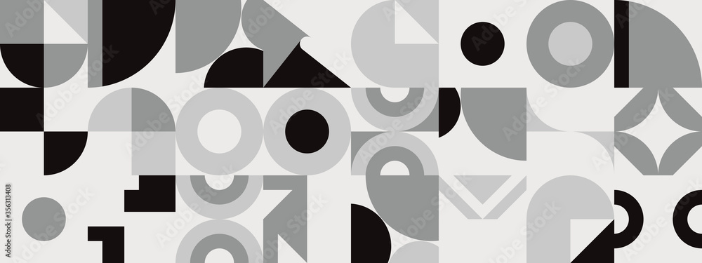 Poster monochrome abstract vector pattern design