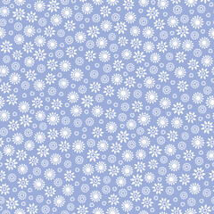 Floral pattern design. Vector seamless repeat of ditsy flowers.