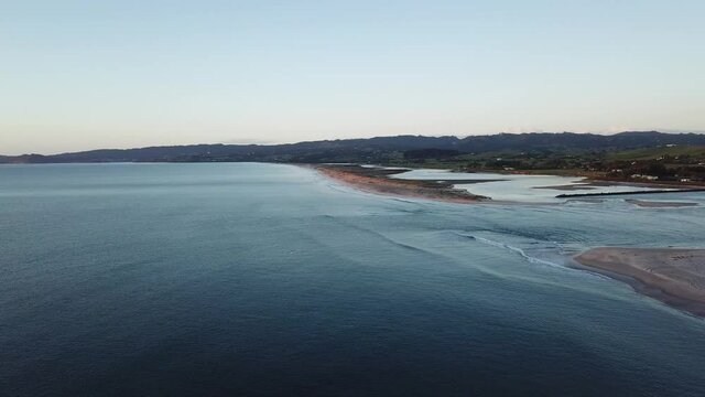 Aerial footage of a stunning secluded beach. 