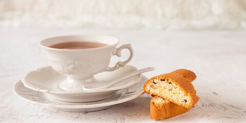 biscotti cookies on a table, selective focus