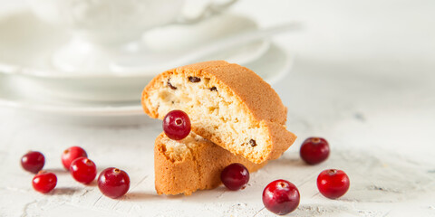 biscotti cookies on a table, selective focus