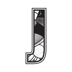 decorative alphabet j
