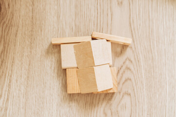 Naklejka na ściany i meble wooden toy blocks