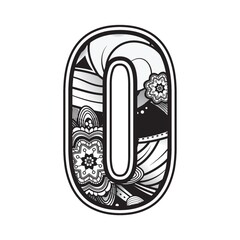 decorative alphabet o