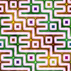 Seamless texture of abstract bright shiny colorful geometric shapes