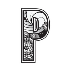 decorative alphabet p