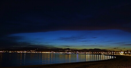storm clouds over the river