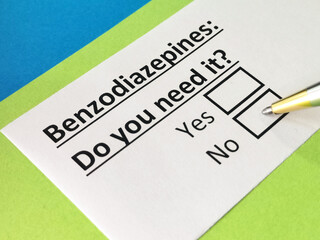 Obraz premium Questionnaire about medication.