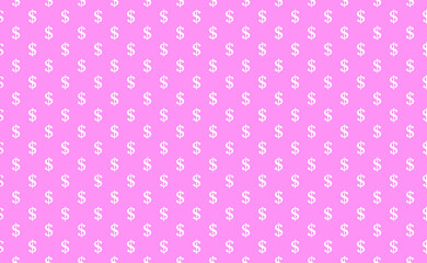 vector image of a dollar sign on a pink background. Vector dollar symbol pattern