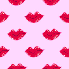 vector pattern of beautiful lips for decoration