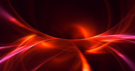 3D rendering abstract multicolor fractal light background