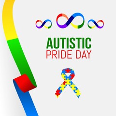 Autistic Pride Day Vector Illustration