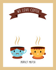 coffee perfect match greeting card