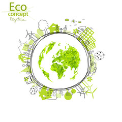 Ecology concept. Environmentally friendly world.