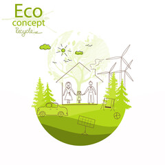 Ecology concept. Environmentally friendly world.