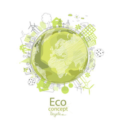 Ecology concept. Environmentally friendly world.