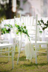 Outdoor wedding scenery