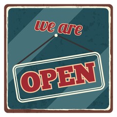 we are open sticker