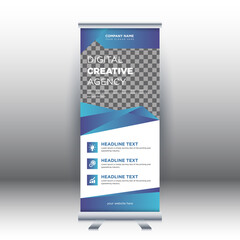 Creative abstract modern corporate business vertical roll up banner design template vector illustration concept exhibition advertising, presentation, cover publication.