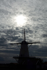 Fototapeta na wymiar Windmühle Molen de Lelie in Koudekerke